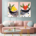 Nordic Fresh Fruit Poster Kitchen Wall Art Decor Abstract Lemon Apple Banana Canvas Painting Picture for Dining Room Home Decor