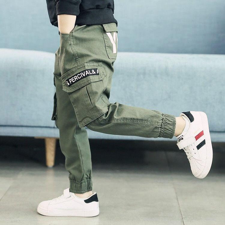 2020 Fashion Boys Pants Trousers 100% Cotton Trousers Child Casual Pants Boy Jeans Hot Sales For Spring Autumn Wear Size 100-160