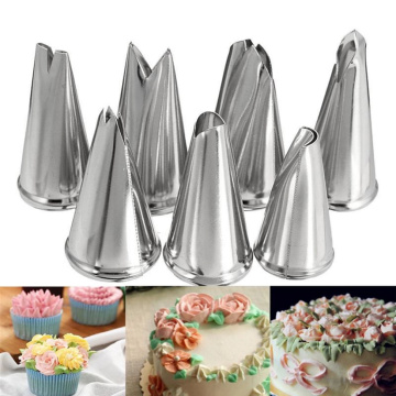 7 Pcs/set Leaf Tips Icing Piping Nozzles Fondant Cake Decorating Pastry Sets Tools Bakeware