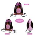 HUMERPAUL Cute African Girl Drawstring Gym Bag School Library Swimming Travel Adult Teenagers Sports Backpack Daypack