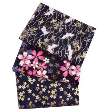 Japanese Cotton Fabric For Patchwork, Cranes Blossoms Sewing Dolls & Bags Needlework Cloth Material