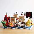 Anime One Piece Luffy Chooper Zoro Thousand Sunny Going Merry Pirate Ship 3D Model DIY Mini Diamond Blocks Building Toy no Box