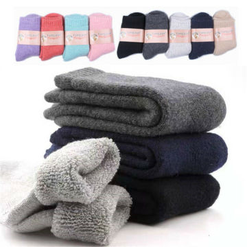 Men Women Winter Warm Socks Thick Heavy Duty Wool Blend Work Hiking Boot Socks Winter Warm Thermal Ankle Socks Unisex