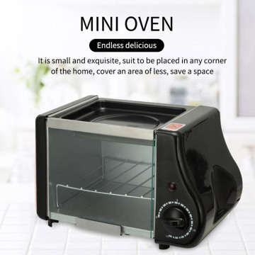 220 V Baking Pan Mini Toaster Bread Electric Oven Baking Frying Pan Eggs Omelette Kitchen Pizzas Bread Fries Cake