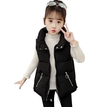 Autumn Winter Kids Gilrs Sleeveless Jacket Hooded Warm Long Children Girl Vest 3-14 Years Teenage Girls Waistcoat