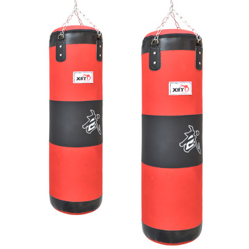 120cm RED Canvas Kick Boxing Punching Bag Sandbag For Adult MMA Muay Thai Taekwondo Sport Fitness Training Exercise Equipment