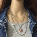 Anslow 2020 Design Fashion Jewelry Romantic Crystal Pendant Multilayer Sweater Chain Necklace For Women Female Gift LOW0092AN