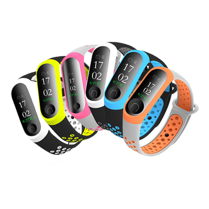 Millet Bracelet4 Wristband Smart Silicone Strap Watch Sports Bracelet Mesh Double Color Wristband Waterproof Colorful Watch Band