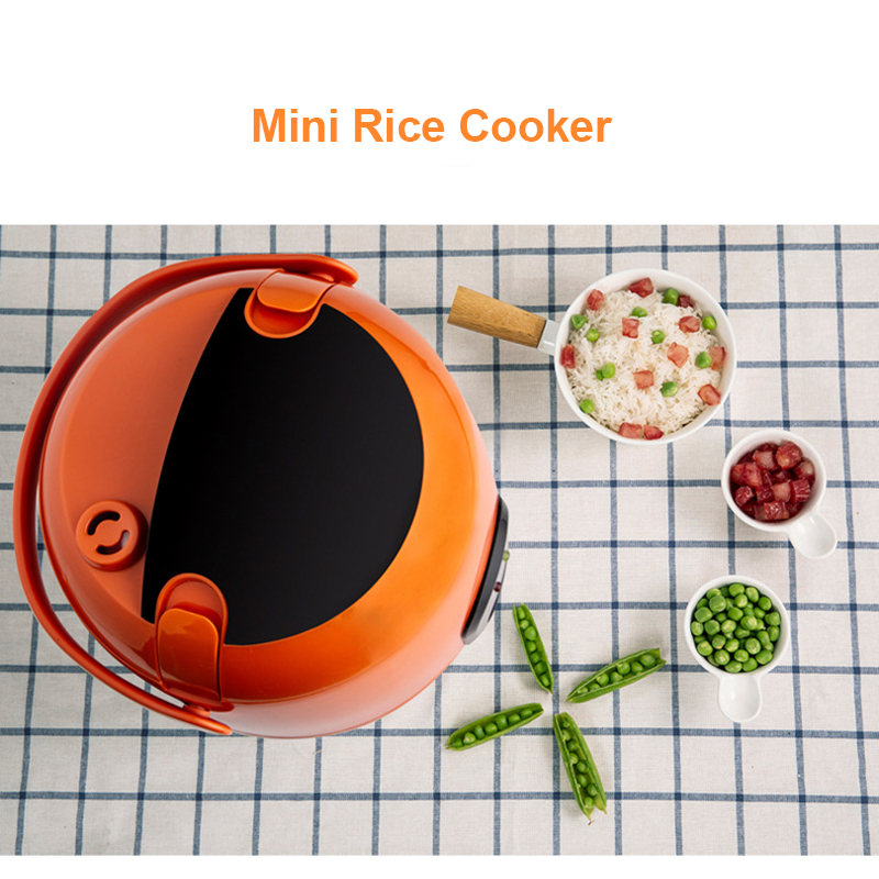 220V Electric Rice Cooker 1.2L Mini Multicooker Insulation Rice Pot Kitchen Electric Skillet Fast Heating Lunch Box 1-2 people