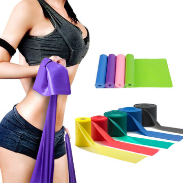 Yoga Pilates Stretch Resistance Band Exercise Fitness Band Training Elastic Exercise Fitness Rubber 1800*150cm natural rubber