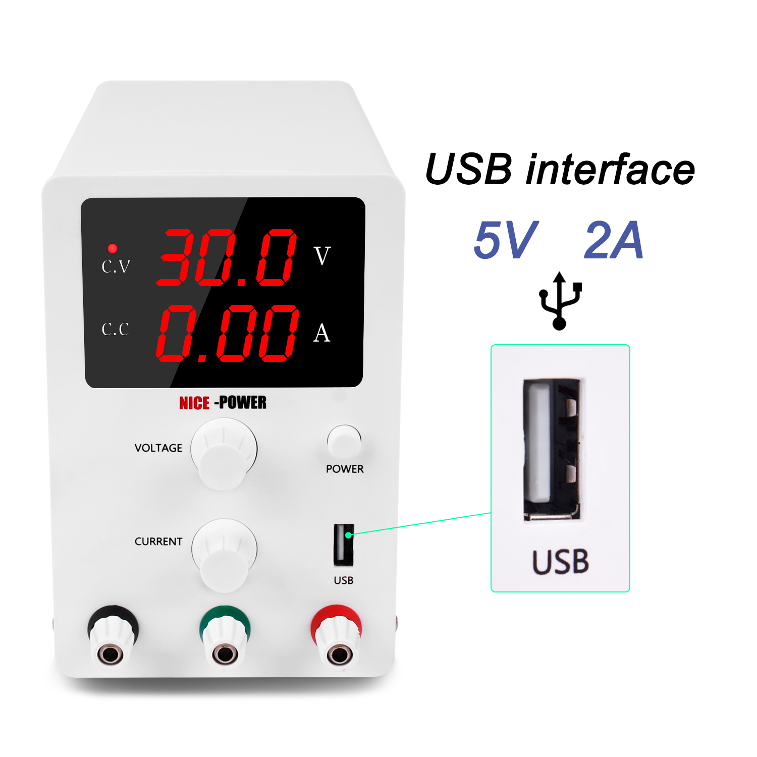 SPS3010 DC Power Supply Voltage-stabilized Source Regulated Power Supply Stabilized Voltage Supply Dual Output Modes LCD Display