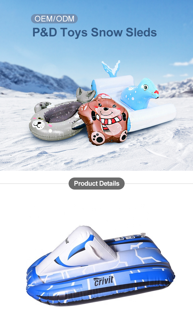 Inflatable Kidde Durable Toboggan Air Car Snow Sleds 1
