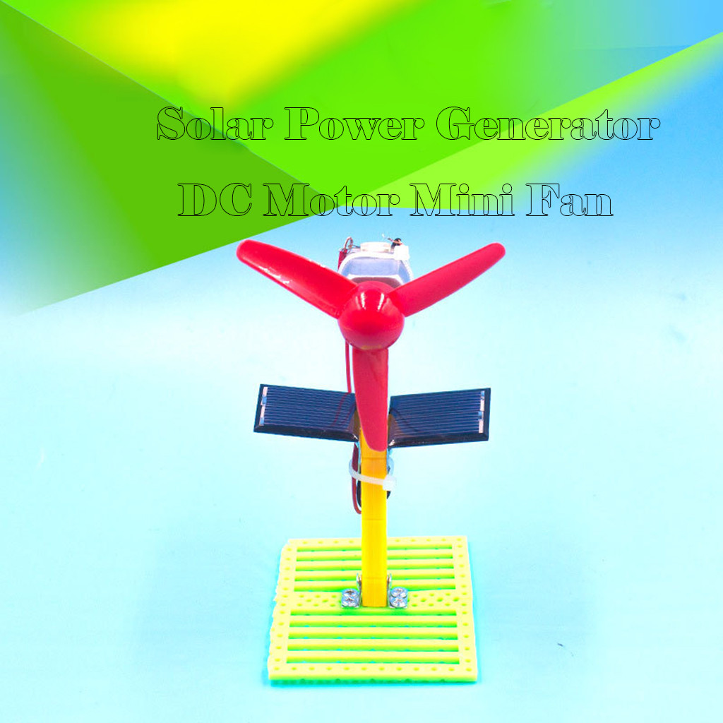 Solar Power Generator DC Motor Mini Fan Panel DIY Science Education Model Kit Cultivate Children's Practical Ability gift