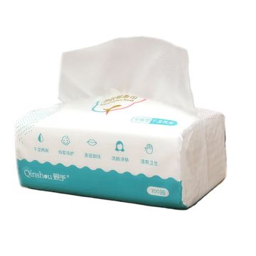 Extra Thick Dry Wipe Lint-Free Cotton Tissues for Sensitive Skin Facial Towel