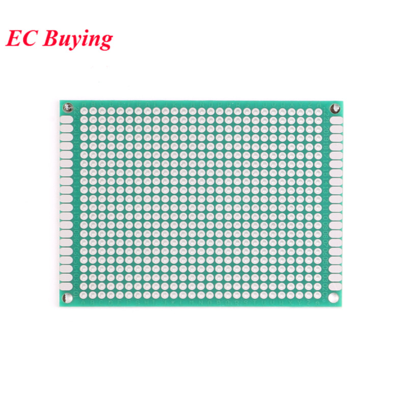 5pcs 6x8cm Double Side Prototype PCB Universal Printed Circuit Board DIY For Arduino 2.54mm Glass Fiber 6*8cm 60x80mm 60*80mm