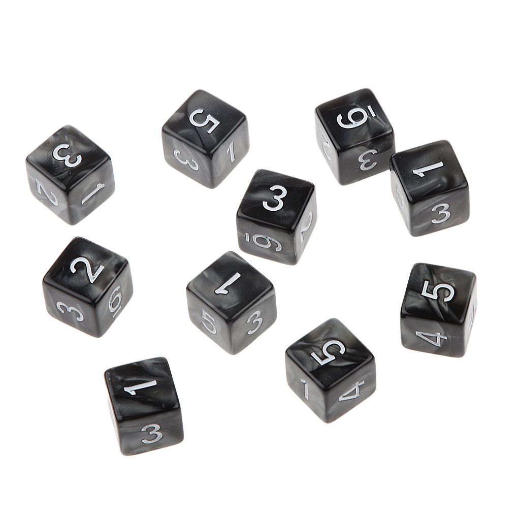 Pack Of 10pcs Dungeons D&D Role Playing Games Multi-sided D6 D10 D12 D20 Dices