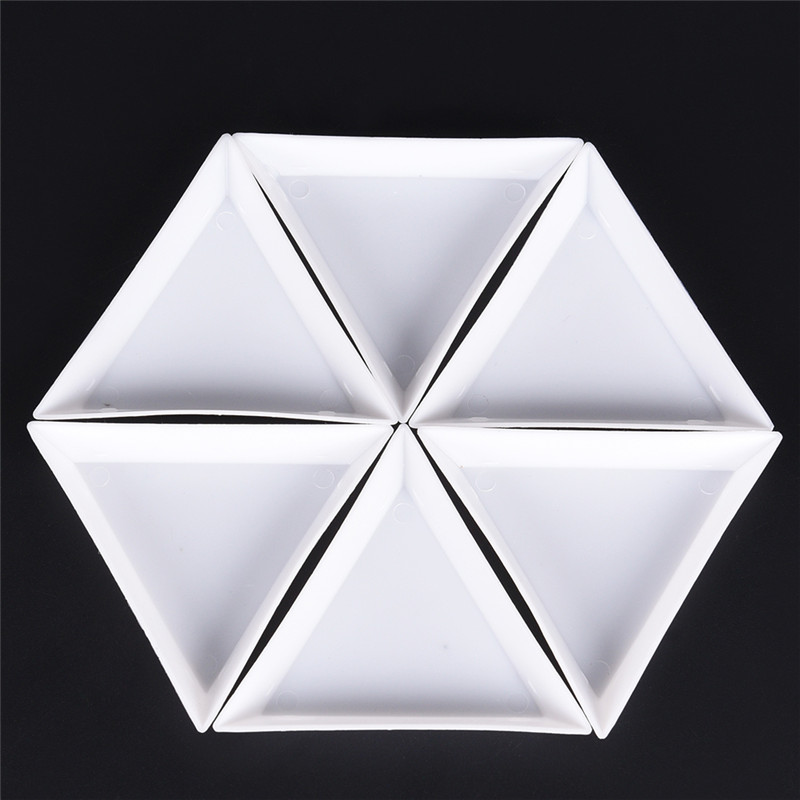 10pcs Environmental PP Triangle Plate For Jewelry Beads Organizer Containers For Beads Display Plastic Tray Packaging
