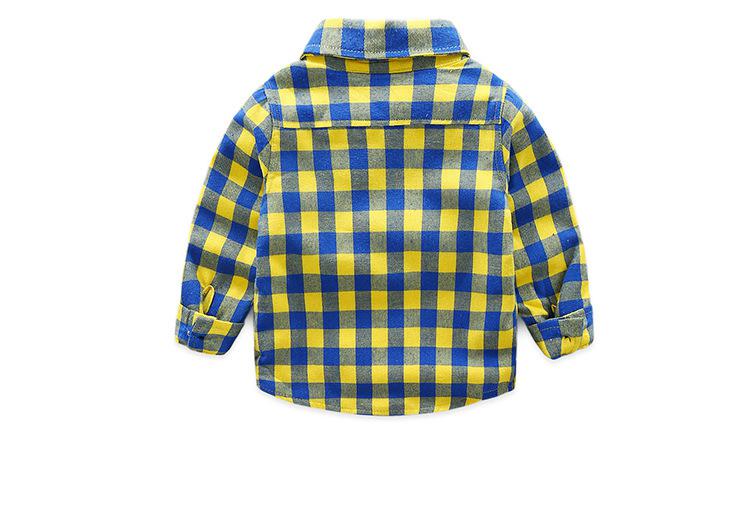 Children's Clothes Winter New Baby Boys And Girls Plaid Shirts Kids Long Sleeve Cotton Thicken Velvet Infant Casual Shirts