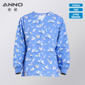 ANNO Hospital Autumn Winter Scrubs Tops Trousers Long Sleeves Nursing Uniform Dental Clinic Supplies Nurse Clothes Out Wear Coat