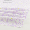 White cotton fabrics purple leaves 50cmx160cm/piece tilda telas for bedding home textile cloth patchwork free shipping