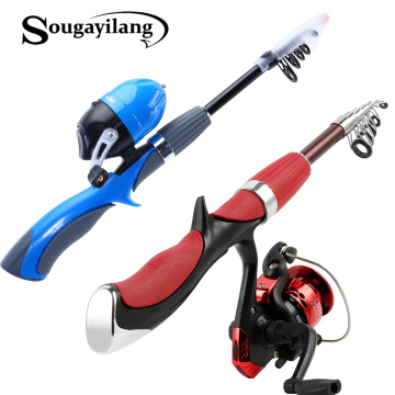 Sougayilang 1.5m Carbon Fiber Rod Superhard Boat Ice Fly Lure Fishing Rod With High Quality Fishing Reel Fishing set De Pesce