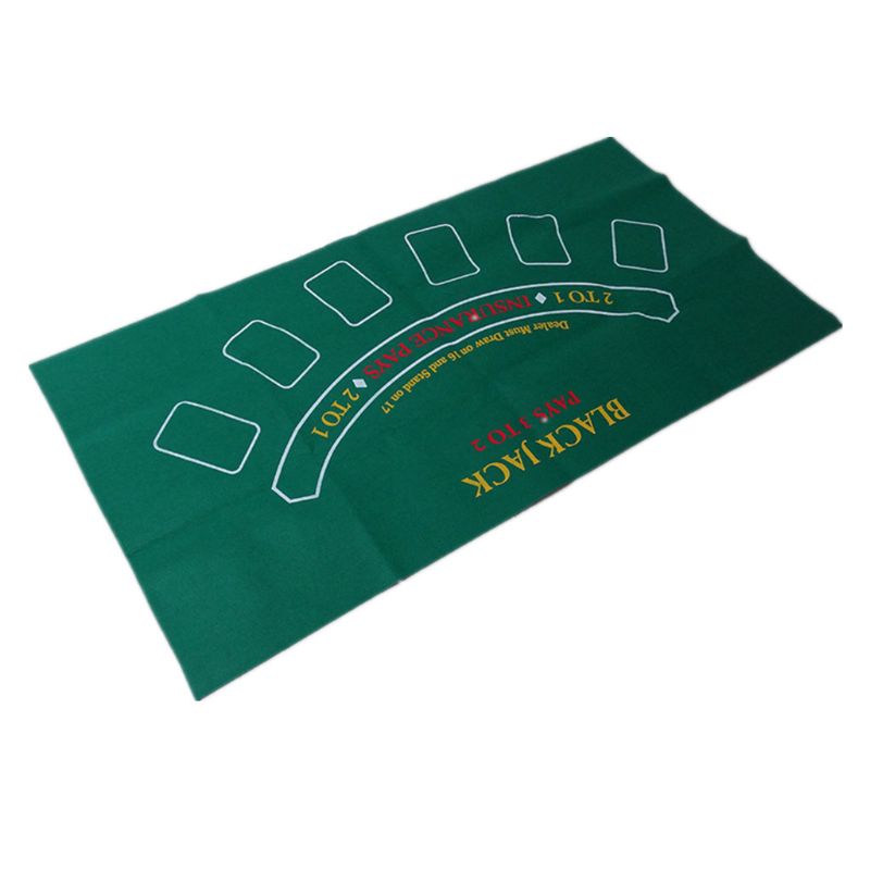 Double-sided Non-woven Game Tablecloth Russian Roulette & Blackjack Gambling Table Mat Board Game 120*60cm T8NC