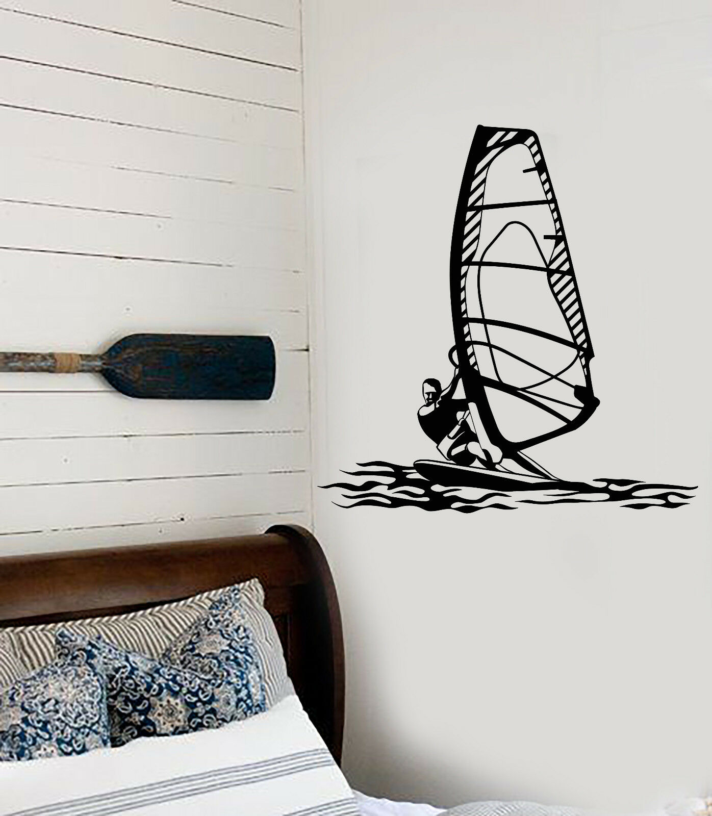 Windsurfing Water Sports Wall Decal Gymnasium Art Decor Windsurfer Vinyl Wall Stickers Beach Style Kids Bedroom Decoration Z115