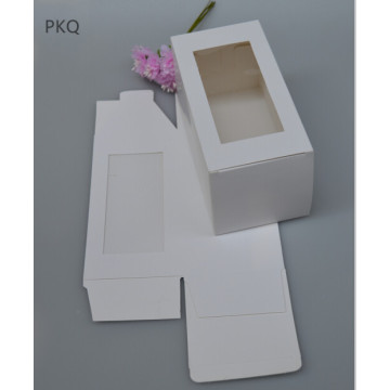 10pcs 13 sizes large Macaron Gift Paperboard paper box with Transparent PVC Window Cookies Chocolate Packaging window Box