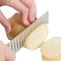 Stainless Steel Potato Chip Slicer Dough Vegetable Fruit Wrinkle Wave Potato Cutter Knife Potato Shredder Vegetable Cutter