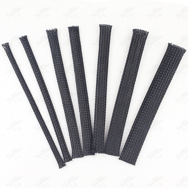 10M Black Braided Cable Sleeving PET Nylon Wrapping Cable Casing Cable Sleeves Wire 8mm/10mm/12mm/15mm/20mm/25mm