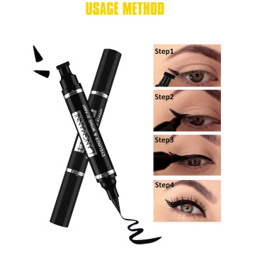 1PC 2 In1 Eyeliner Stamp Liquid Eyeliner Pencil Makeup Stamps Seal Pen Stamp Eyeliner Pencil Waterproof Quick Dry Eyeliner TSLM2