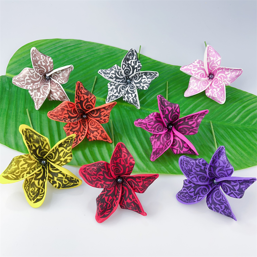 Kn Hf021b Gy Plumeria Hair Pick