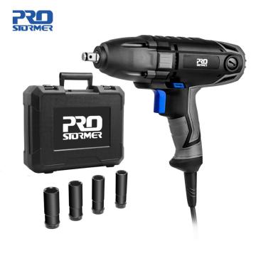 Electric Impact Wrench 1/2 inch 1100W 450N.m 230V Air Spanner Tire Remove Auto Repair Tool 4 Sockets 3400RPM speed by PROSTORMER