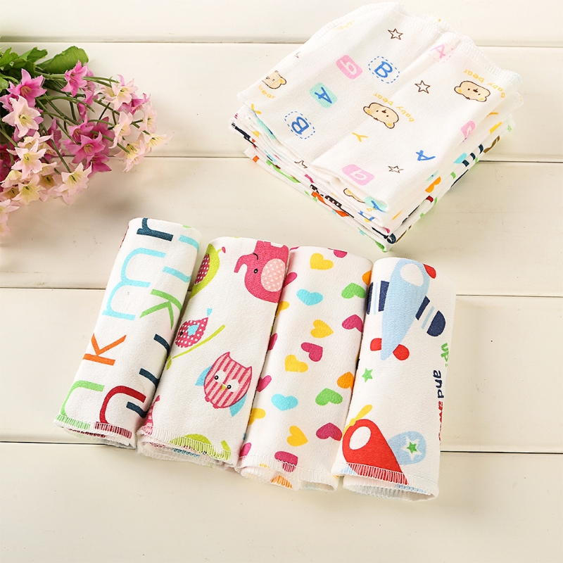 6Pcs/lot Cotton Blend Baby Towel Handkerchief Kids Wipe Cloth Newborn Baby Face Towel Bibs Feeding Towel Washcloth Wipe Cloth