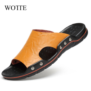 WOTTE Summer Cool Slippers Mens Fashion Beach Shoes Men Flip Flops Casual Sandals Male Outdoor Slipper Big Size Shoes 47 48