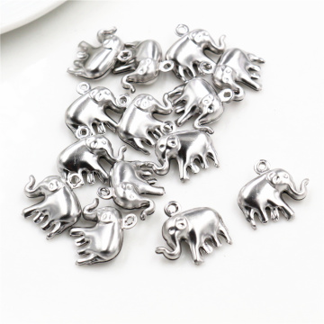 30pc/lot 15x14mm Elephant Charms 316 Stainless Steel Elephant Cute for necklace pendant charms diy jewelry making-Q3-11