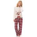 Family Matching Outfits Clothing Christmas Pajamas Set Xmas Adult Kids Cute Party Nightwear Pyjamas Cartoon Deer Sleepwear Suit