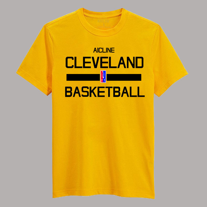 Men 2016 Training Wear T shirt Basketball cleveland Uniforms Loose shirt K1237