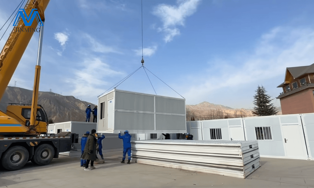 Folding Container House on-site installation
