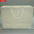 50X Custom Logo Printed Thick Grossy White Paper Bag 250grams Cardboard Paper Shopping Gift Bags with String