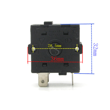 Electric Room Heater 3Pin Rotary Switch 16A 250V AC for Electric Heater Radiator Repair Parts
