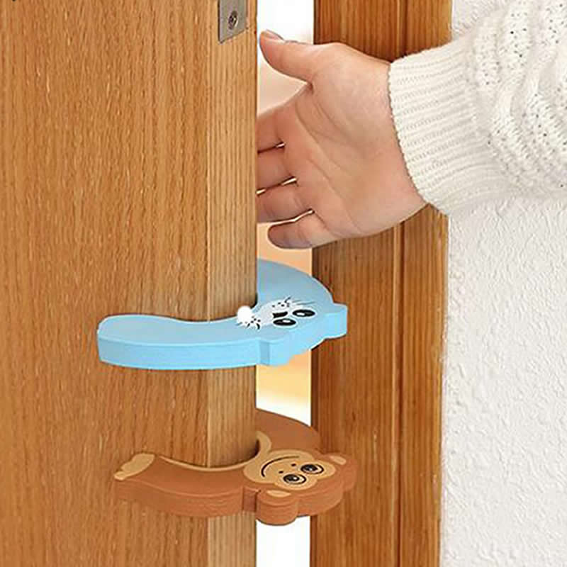 5pcs/lot Silicone Doorways Gates Decorative Door Stopper Baby Safety Care Cartoon Animal Jammer Kid Children Protection