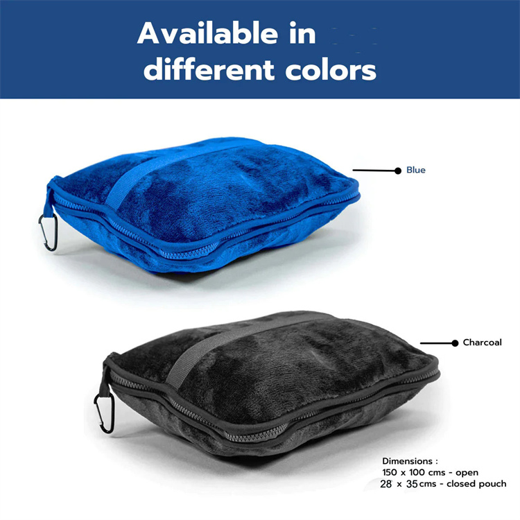 soft fleece throw Travel Blanket with logo