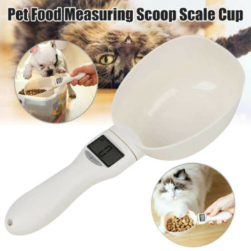 800g/1g Pet Food Water Measuring Spoon Cup With Led Digital Display Kitchen Scale Scoop Portable Removeable Pet Feeding Tools