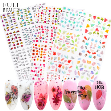 12pcs/6pcs Sliders for Nails Floral Leaf Design Nail Art Water Transfer Stickers Decal DIY Decoration For Manicure CHBN1411-1452