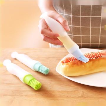 Silicone Oil Brush High Temperature Barbecue Baking Grease Brushes Kitchen Oil Bottle Brush With Lid Kitchen BBQ Tools