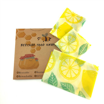 Beeswax Food Wrap Reusable Eco Friendly Food Wrap Organic Natural Plastic Free Sustainable Fruit Storage Pouch organic wrap