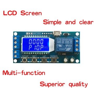 DC 6-30V Support Micro USB 5V LED Display Automation Cycle Delay Timer Control Off Switch Delay Time Relay July DropShip
