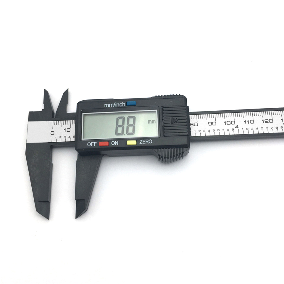 Vernier Caliper 0-150mm 6 inch Measuring Tool Plastic LCD Digital Electronic Carbon Fiber Ruler Gauge Micrometer by PROSTORMER
