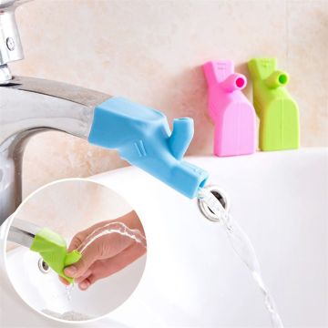 Durable Baby Washing Hands Faucet Extender Fountain Food-grade Silicone Tap Adapter Bathroom Kitchen Accessories